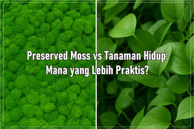Preserved Moss vs Tanaman Hidup: Mana yang Lebih Praktis?