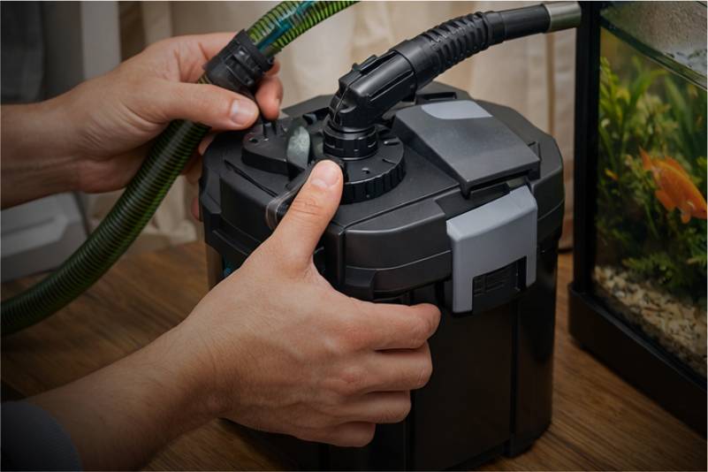 Memasang Filter Akuarium