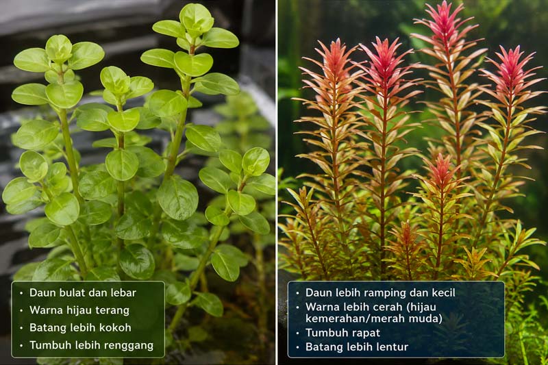 Rotala Rotundifolia Emersed dan Submersed