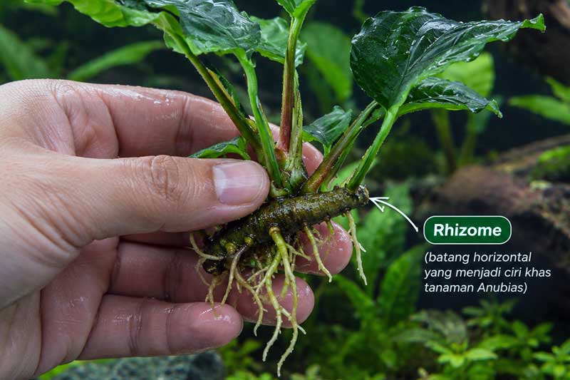 Cara Memperbanyak Anubias Coffeefolia